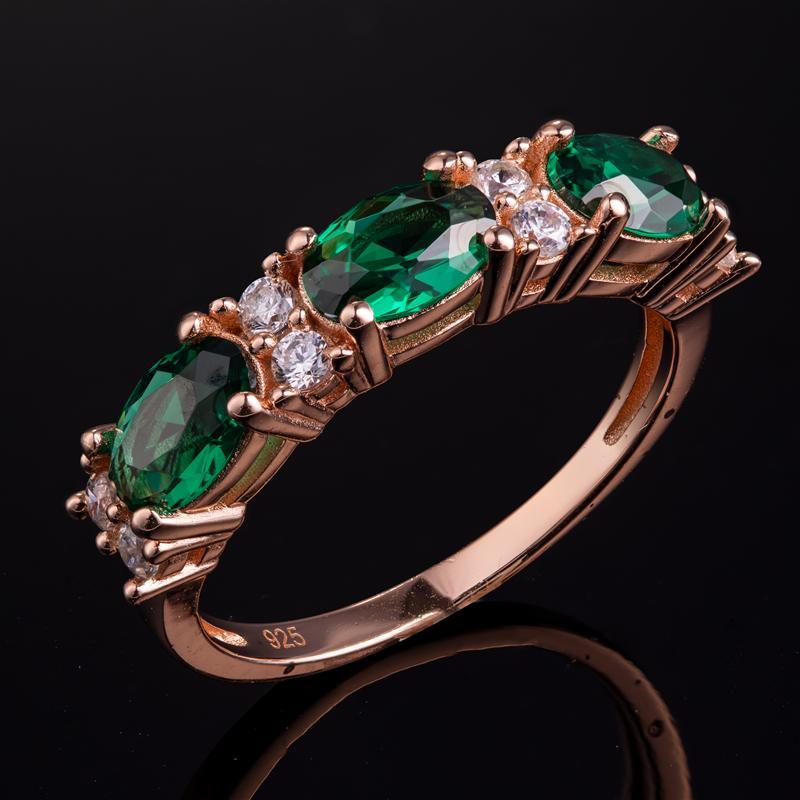 Stress-Free Glamour Ring & Necklace (Emerald Green)